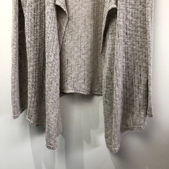 J Jill Cardigan Large Sweater Open Longline Knit Lagenlook Beach Grandma Minimal - Picture 7 of 16